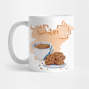 Warm Winter Hot Chocolate And Cookies Mug